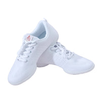 white dance sneakers on a white background