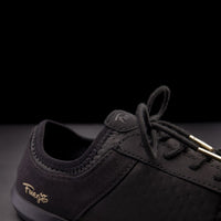 Fuego dance shoes – black split-sole with dual pivot points.
