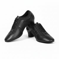 Flex Practice Soft Black Latin Dance Shoes – 1.5'' Heel with Suede Sole
