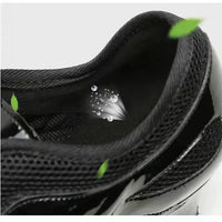 Black Latin dance shoes with 1.5-inch heel