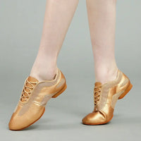 Gold Flex Practice Latin Dance Shoe with suede sole