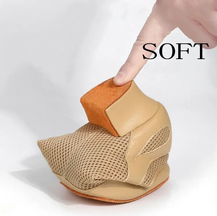 Nude latin dance shoes with 1.5-inch Cuban heel