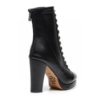 Black Platform vegan leather Latin and pole dancing shoes.
