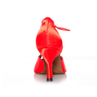 Alemana - Red Open Toe Lace Up Latin Dance Shoes