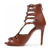 Amalia adjustable lace-up open-toe womens Latin dance shoes