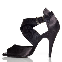Jorjet - Open Toe Thick Crossing Latin Dance Shoes