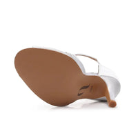 Brittanee - Satin Crystal Stiletto Peep Toe Latin Dance Shoes (Street Sole)