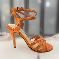 Diamante - Orange Snake Leather Tango Dance