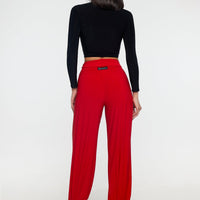 Red ankle straps for trousers
