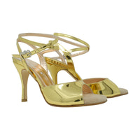 Nizza Twins mirrored gold tango shoes