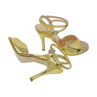 Nizza Twins mirrored gold tango shoes
