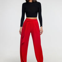 Red ankle straps for trousers