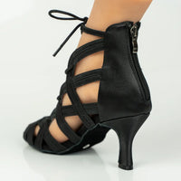 Rita lace-up black women’s Latin dance shoes