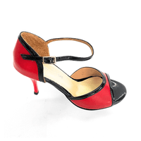 Red and Black Leather Tango Shoes