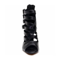 Vegan strappy black latin dance shoes