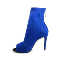 Shabina Solid Color Stretch Latin Dance Booties