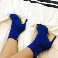Shabina Solid Color Stretch Latin Dance Booties