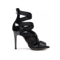 Stay Strapped - By Nicole Kirkland - Patent and Lycra Strappy Latin Dance Shoes (Street Sole)