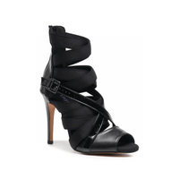 Stay Strapped - By Nicole Kirkland - Patent and Lycra Strappy Latin Dance Shoes (Street Sole)