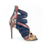 Vegan Latin dance shoes with criss-cross straps and rubber sole