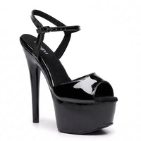 Tate - Black Wet Look - Street Sole