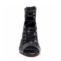 Vegan strappy lace-up Latin dance shoes