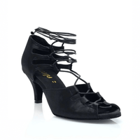 Alemana - Adjustable Width Lace Up Latin Dance Shoes (Suede Sole)