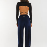 Navy ankle straps for trousers