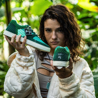 Fuego Dance Shoes - Jade, lightweight with dual pivot points.
