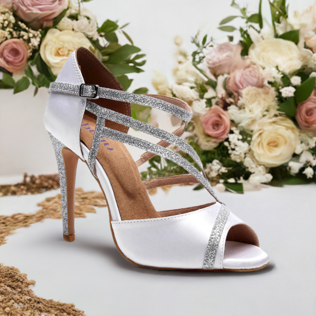 Cheap silver shoes for wedding on sale