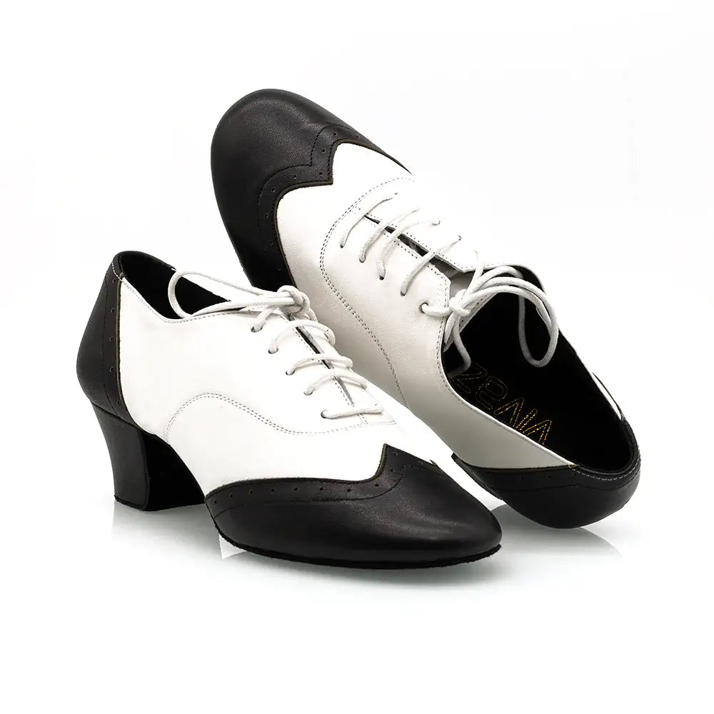Melody Black White Latin Ballroom Practice Dance Shoes 6 Black White 2