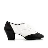 Melody black & white latin dance shoes