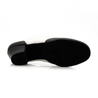Melody black & white latin dance shoes
