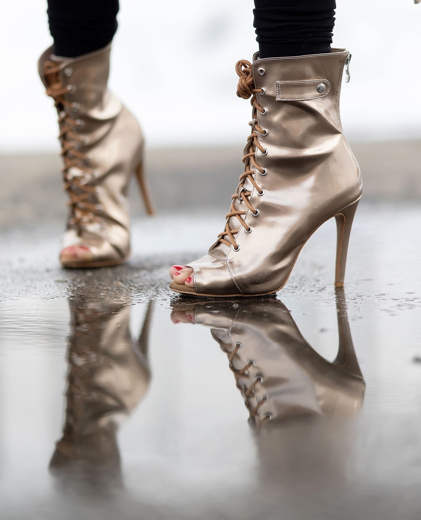 open shank booties