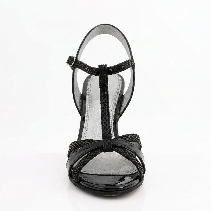 NEO Black Patent and Snake T-strap Argentine Tango Shoes – Adore