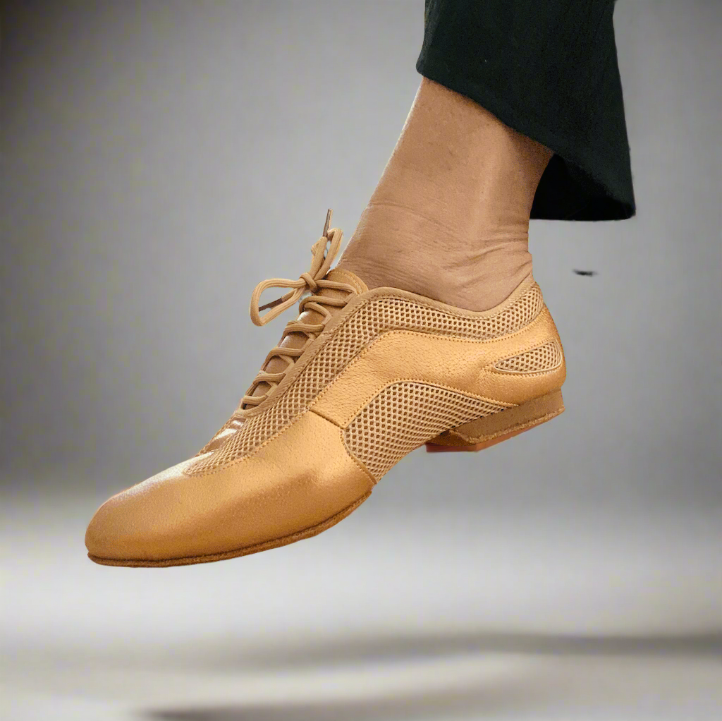 Gold Flex Practice Latin Dance Shoe with suede sole