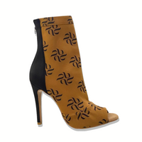 Shabina Logo Stretch Lycra Sock Latin Dance Booties