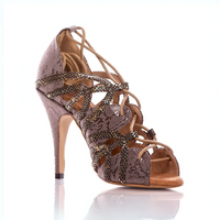 Vaneno - Open Toe Lace Up Latin Dance Shoes (Street Sole)