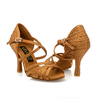 Paris Gold Tan Latin Dance Shoes