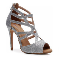 Vera cut-out strappy latin dance shoes