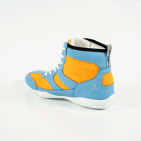 Vigor hi top unisex dance sneaker blue & orange retro