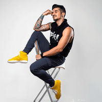 Men wearing Vigor hi top dance sneakers unisex shoes