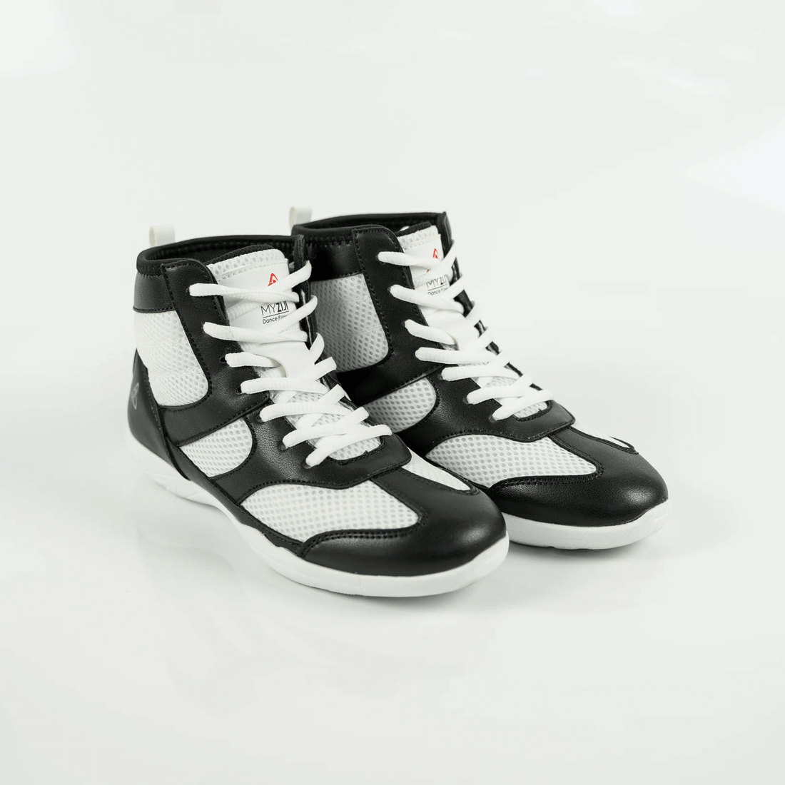 Vigor hi top unisex dance sneaker Black and White Retro-Mens Dance Shoes