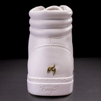 Fuego white high-top dance shoes