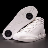 Fuego white high-top dance shoes