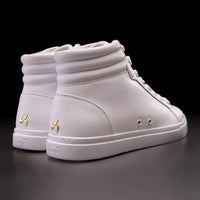 Fuego white high-top dance shoes