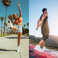 Fuego white high-top dance shoes