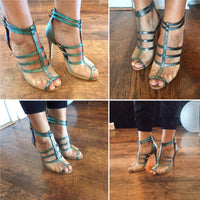 Arielle Mermaid Look Mesh Womens Latin Dance Shoes Street Sole