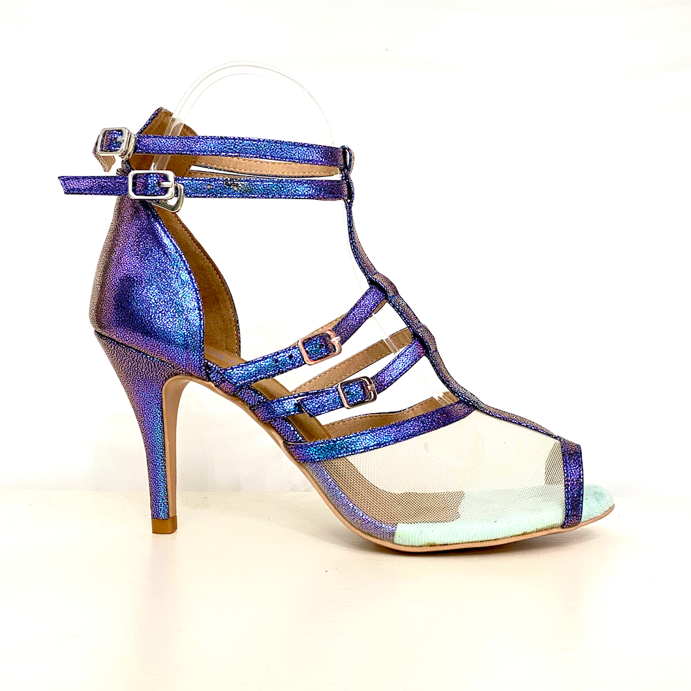 Arielle Mermaid Look Mesh Womens Latin Dance Shoes Street Sole