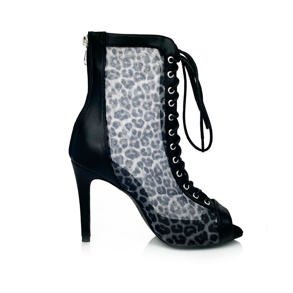 Black hotsell leopard booties